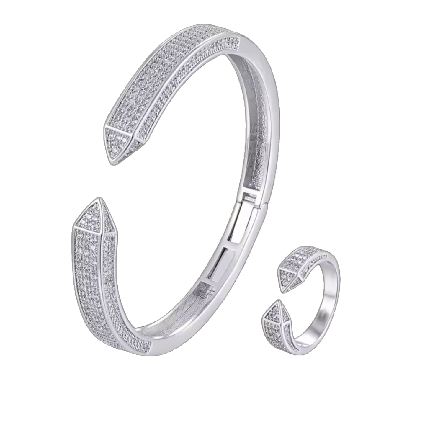 Pointy nail silver set