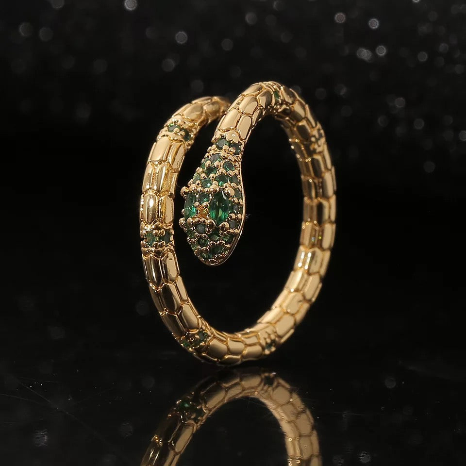 Emerald Serpent Ring