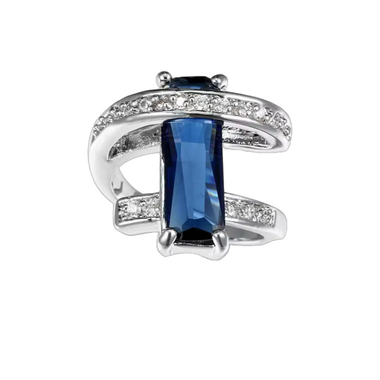 Sapphire blue ring
