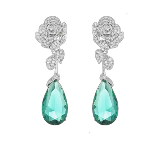 Emerald drop earrings