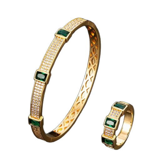 Emerald gold set
