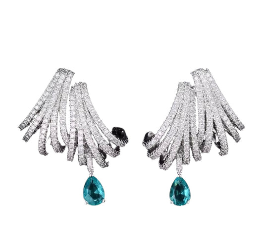 Thuraya azure blue earrings