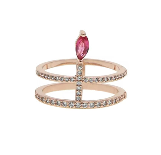 Ruby drop ring