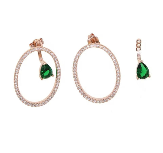 Emerald green earring