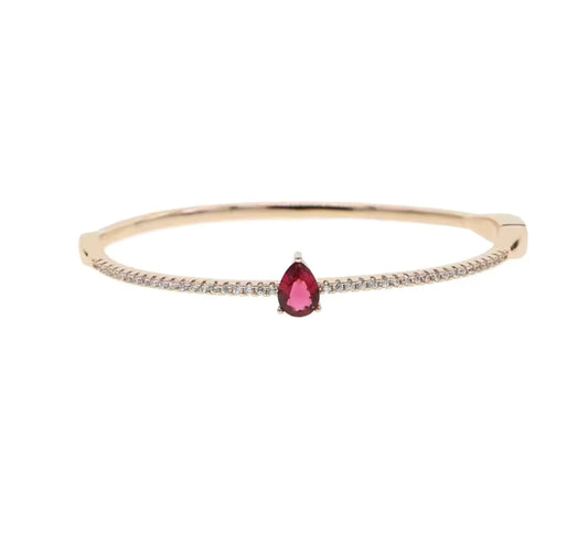 Ruby drop bracelet