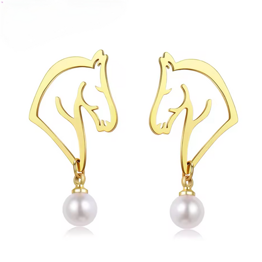 Horse Pear Earrings