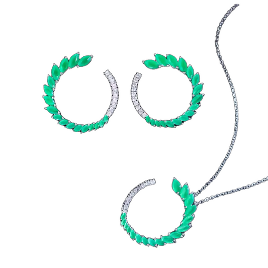 Emerald green set