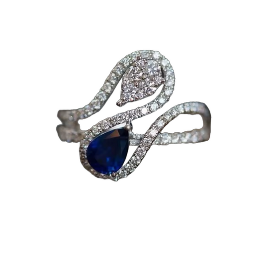 Sapphire blue ring