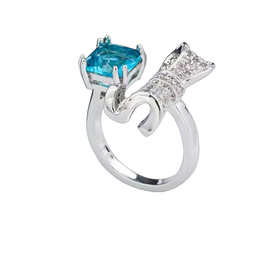 Bow emerald ring