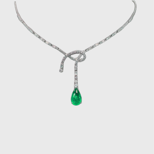The emerald drop necklace