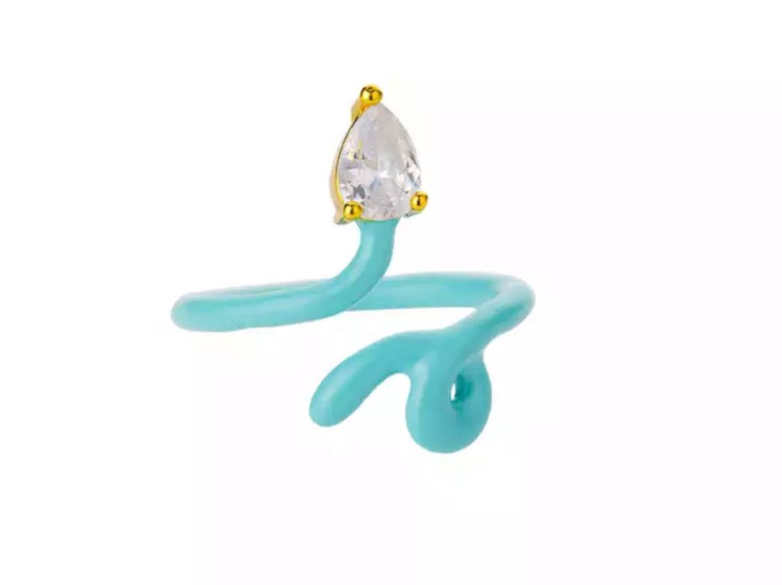 Turquoise drop ring