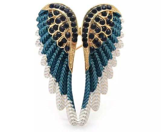 Angel wings brooch