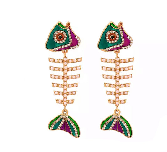 Fishbone earrings