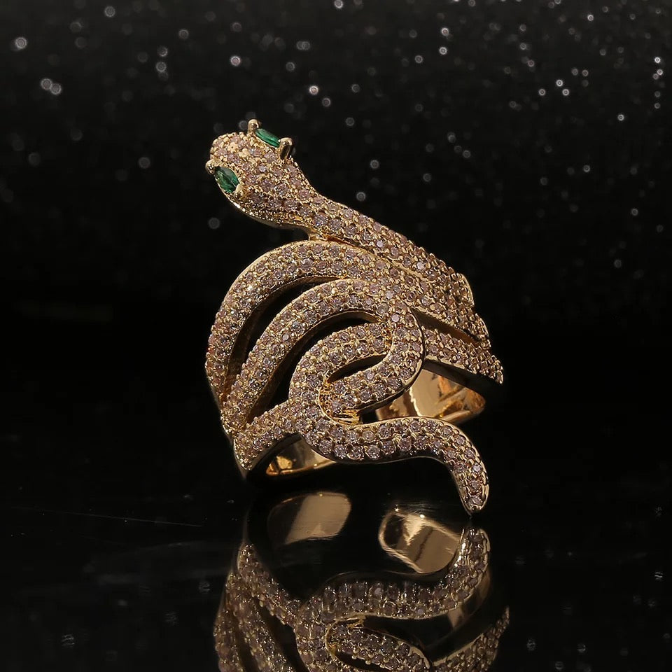 Gold snake ring