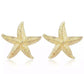 Gold starfish earrings big