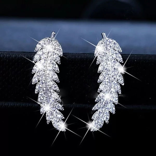 Crystal wings earrings