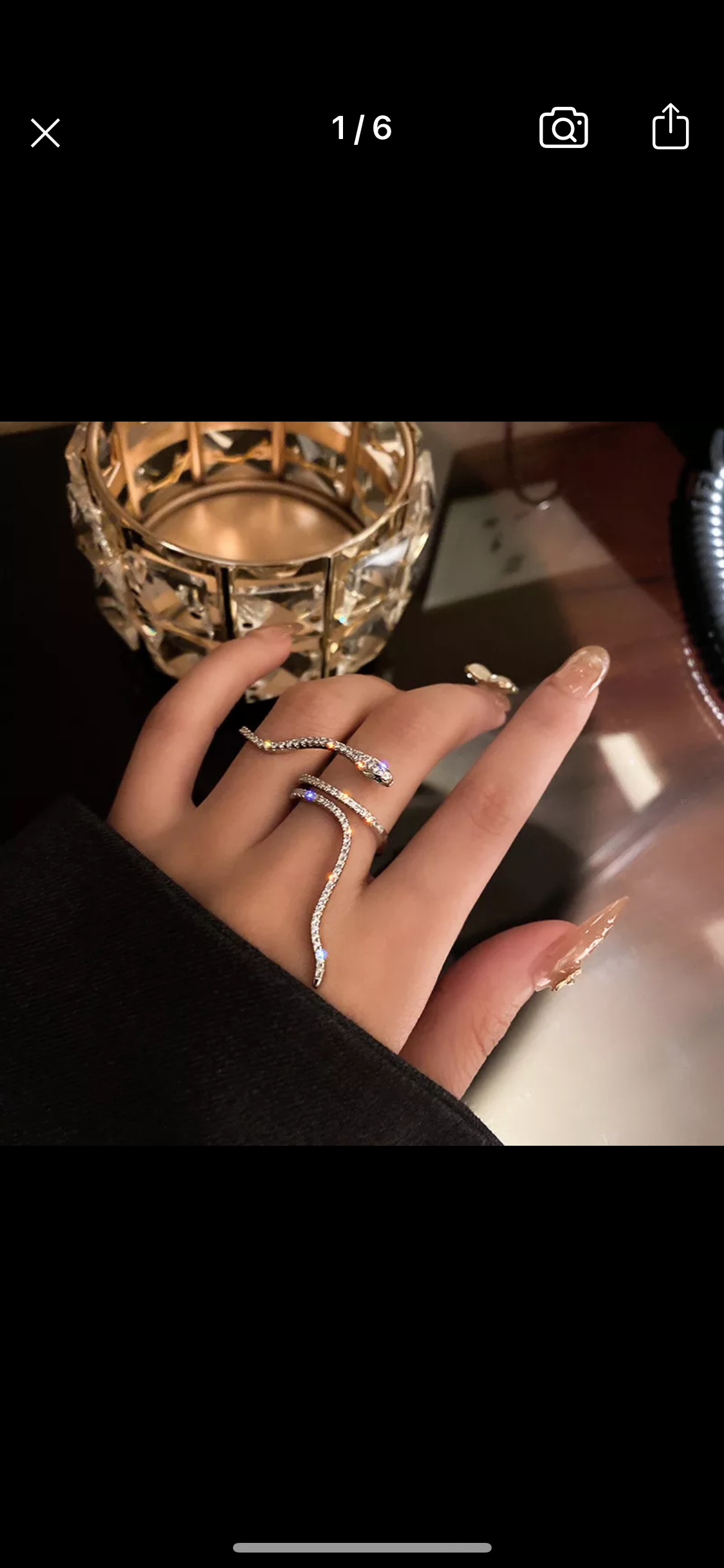 Double finger snake ring