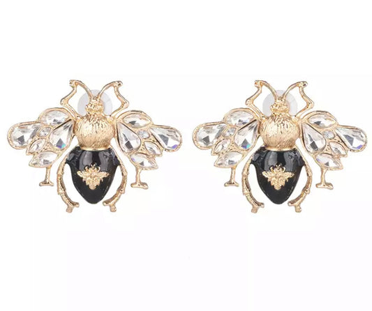 Black fly earrings