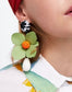 Big flower earrings