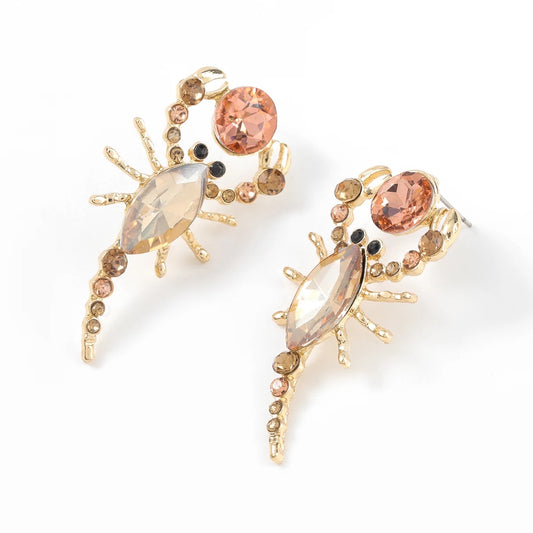 Gold Lobster Earrings