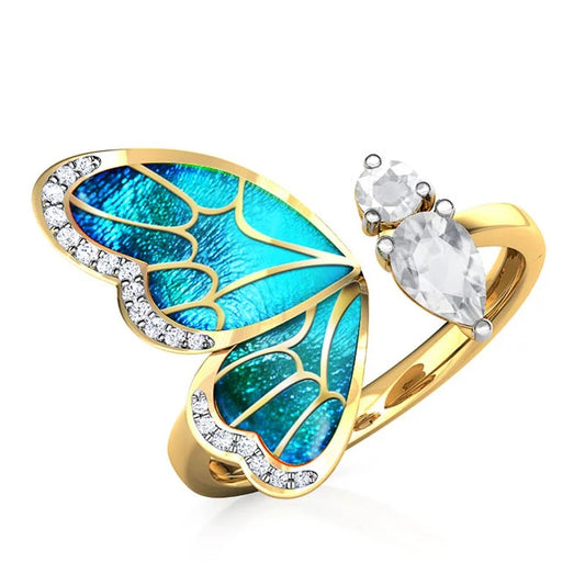 Butterfly one wing ring