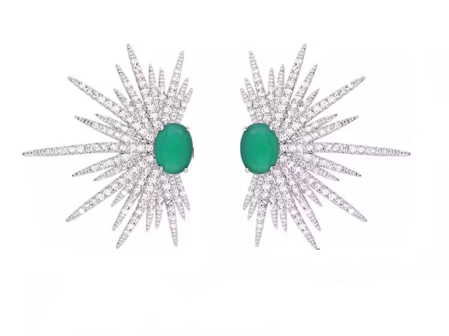 Earring Sparkly emerald