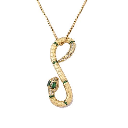 Emerald Snake Necklace