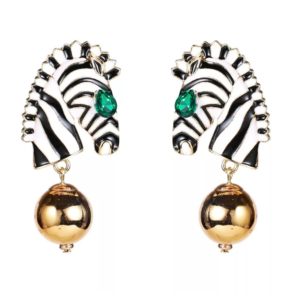 Zebra earrings