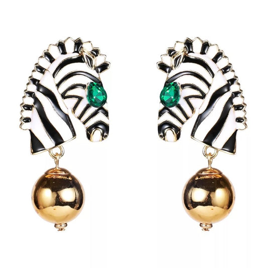 Zebra earrings