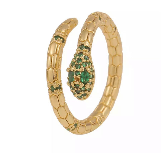 Emerald Serpent Ring