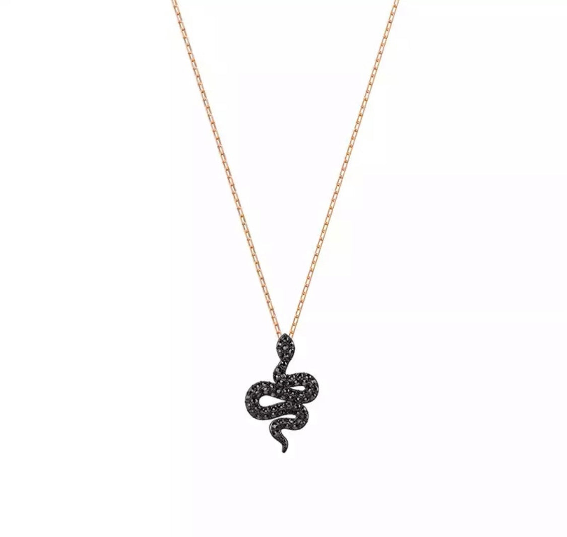 Black snake necklace