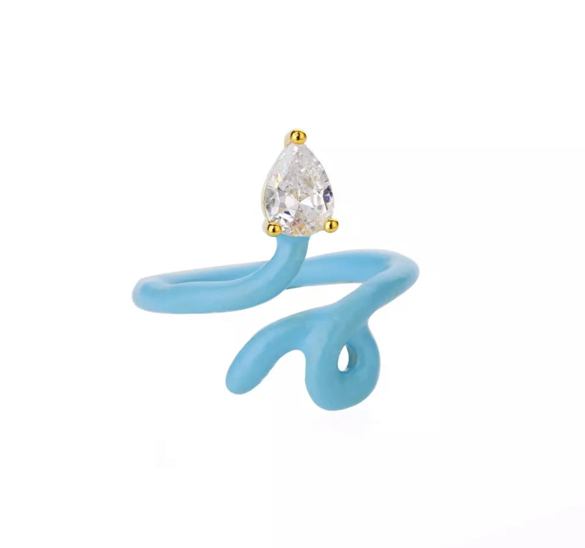 Blue drop ring