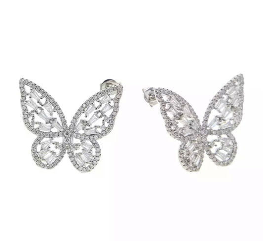 Butterfly earrings crystal