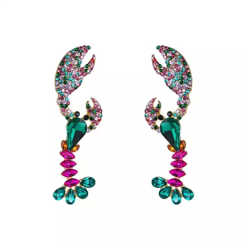 Emerald Crab Earring