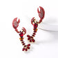 Ruby Crab Earrings