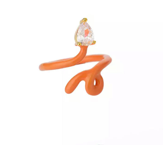 Orange drop ring