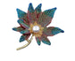 Colored leaves brooch