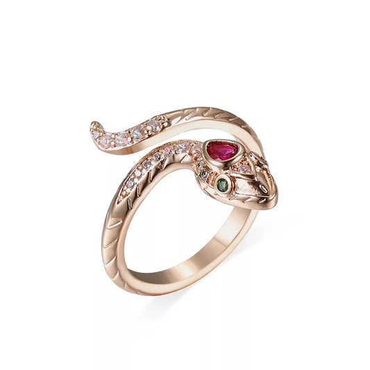 Snake Pink pearl Ring