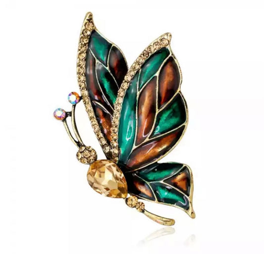 Side butterfly brooch