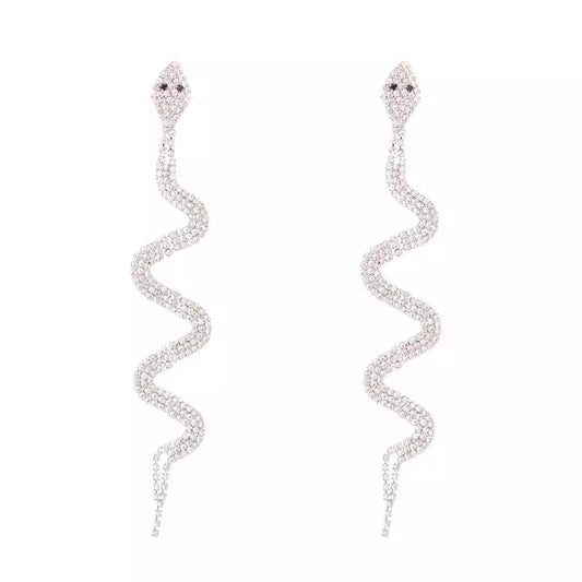 Long serpent earrings