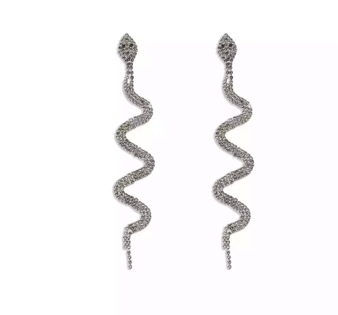 Long serpent earrings