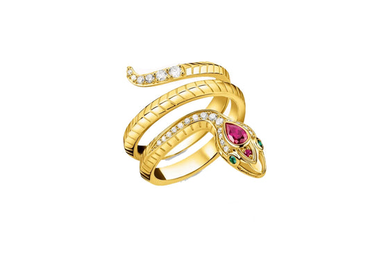 Double Snake Ring Ruby