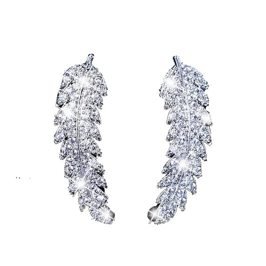 Crystal wings earrings